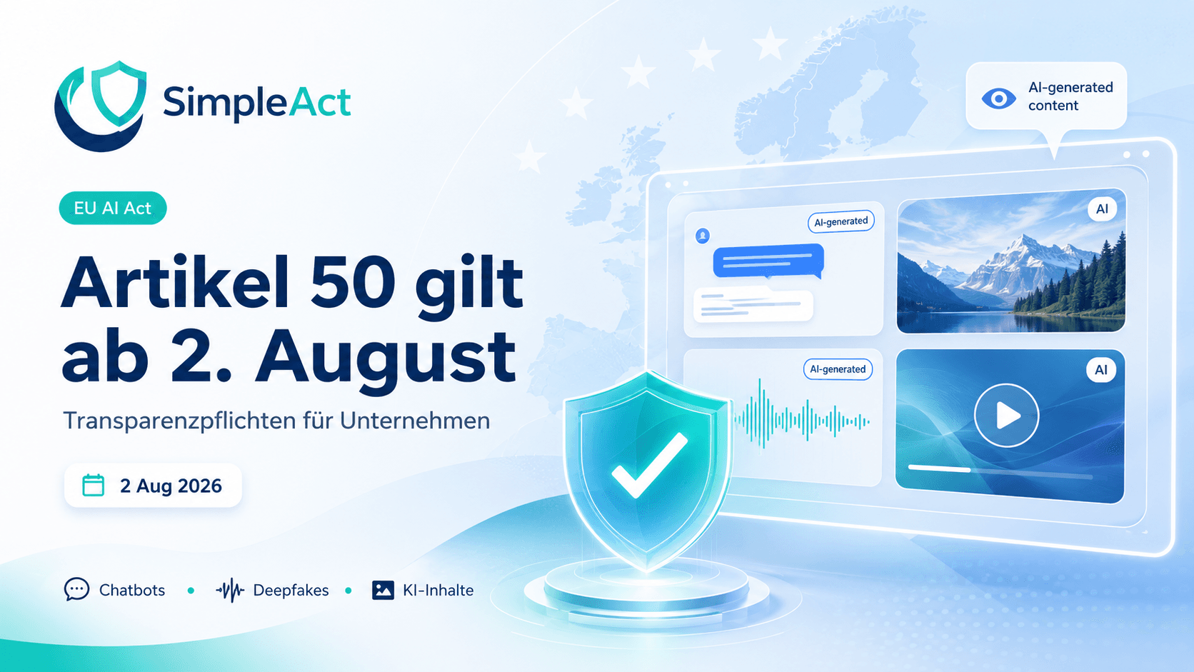 Artikel 50 gilt ab dem 2. August: Was sich jetzt für Unternehmen ändert Kategorie: EU AI Act